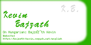 kevin bajzath business card